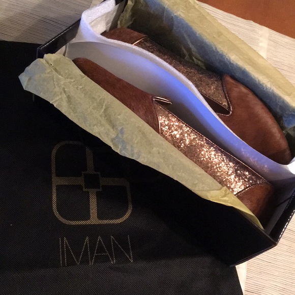 NWT “IMAN” CALF-HAIR LOAFERS - Picture 10 of 10